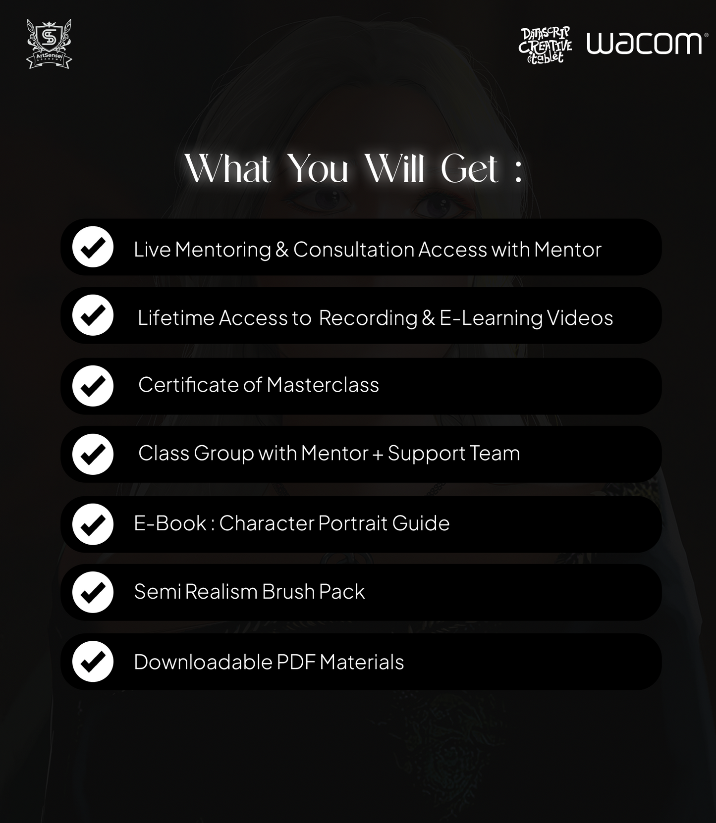 Masterclass Menggambar & Melukis Digital Potret Semi Realisme