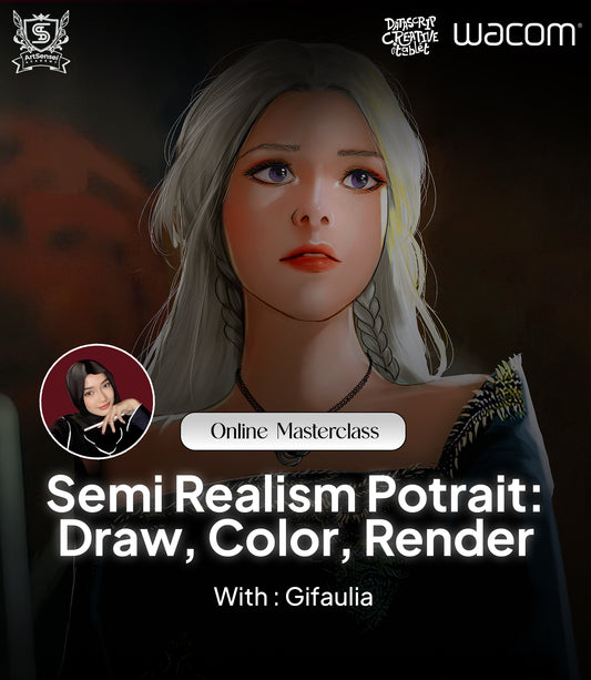 Digital Semi Realism Portrait Drawing & Painting Masterclass