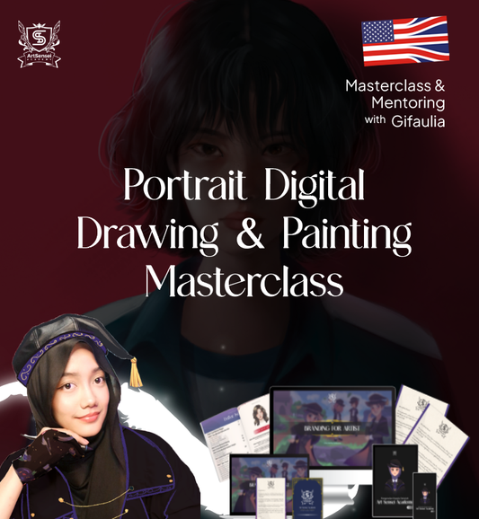 Digital Semi Realism Portrait Drawing & Painting Masterclass