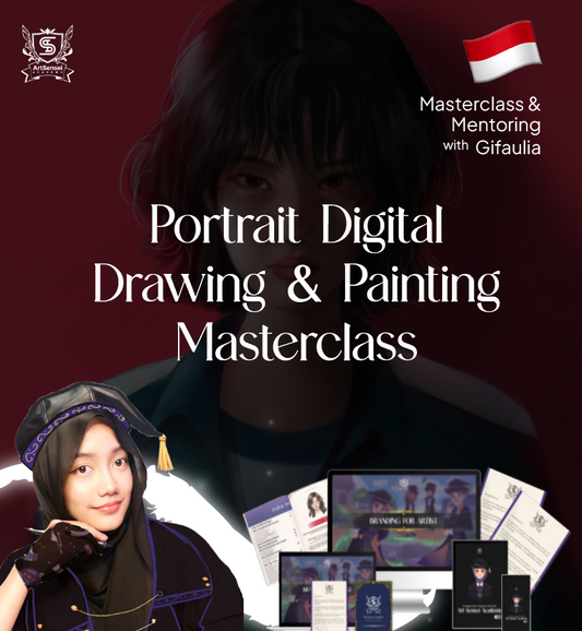 Digital Semi Realism Portrait Drawing & Painting Masterclass (Bahasa)